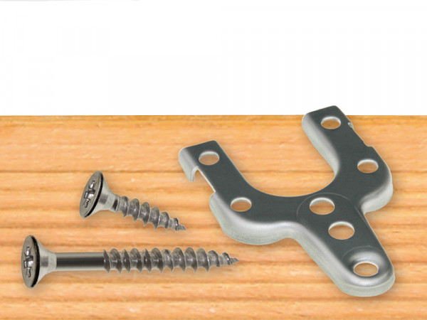 KAHRS Clip für Terrassendielen, V2A Edelstahl, 200 Stck/Paket inkl. Schrauben für Holz-UK, Aufbau: 4 mm_2