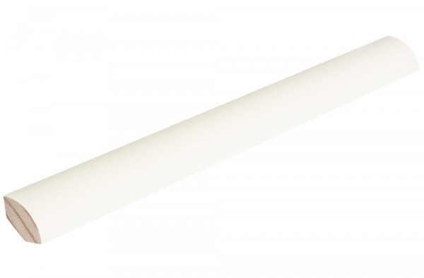 Kiefer Sockelleisten, 14x14 mm "Viertelstab", im Prinzip astrein, massiv, weiß lackiert, RAL 9016_1